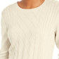 Charter Club Women's Cable Sweater White Size X-Large