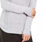 Charter Club Women's Metallic Crewneck Cable-Knit Sweater Gray Size X-Large