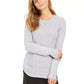 Charter Club Women's Metallic Crewneck Cable-Knit Sweater White Size Medium