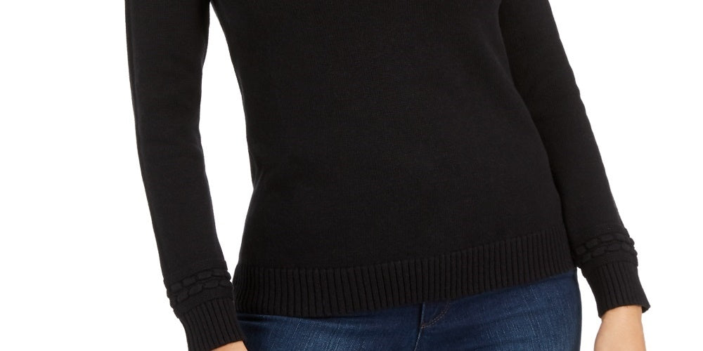 Charter Club Women's Colorblocked Mixed Stitch Sweater Red Size X-Small