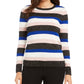 Charter Club Women's Striped Crewneck Sweater Blue Size XX-Large