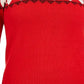 Charter Club Women's Colorblocked Fair Isle Sweater Red Size Petite Small