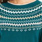 Charter Club Women's Fair Isle Sweater Dark Green Size X-Large