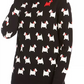 Charter Club Women's Dog Print Crewneck Sweater Black Size X-Small