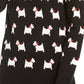 Charter Club Women's Dog Print Crewneck Sweater  Black Size XX-Large