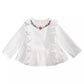 First Impressions Baby Girls Cotton Embroidered Ruffle-Trim Top White Size 12M