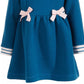 First Impressions Baby Girls Quilted Dress Dark Blue Size 18M