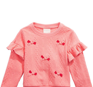 First Impressions Baby Girls Bow Applique Sweatshirt Pink Size 12M