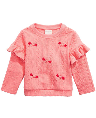 First Impressions Baby Girls Bow Applique Sweatshirt Pink Size 18M