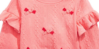 First Impressions Baby Girls Bow Applique Sweatshirt Pink Size 6-9MOS