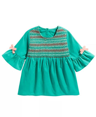 First Impressions Baby Girls Smocked Top Green Size 12M