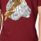 INC International Concepts Men's Lightning Tiger Graphic T-Shirt Wine Size XXX-Large
