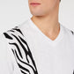 INC International Concepts Men's Pieced Zebra T-Shirt White Size XXX-Large