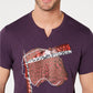 INC International Concepts Men's Abstract Leopard Graphic T-Shirt Purple Size XXX-Large