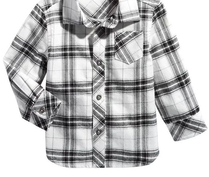 First Impressions Baby Boys Cotton Plaid Shirt White Size 18M