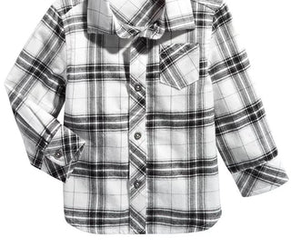 First Impressions Baby Boys Cotton Plaid Shirt White Size 18M
