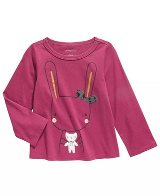 First Impressions Toddler Girl's Cotton Bunny & Bear T-Shirt Purple Size 4T