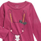 First Impressions Toddler Girl's Cotton Bunny & Bear T-Shirt Purple Size 4T