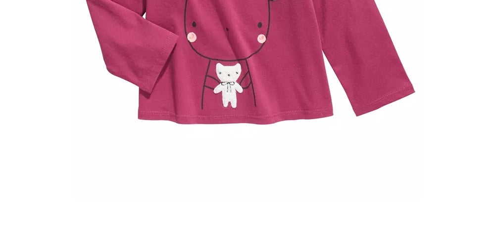 First Impressions Toddler Girl's Cotton Bunny & Bear T-Shirt Purple Size 4T