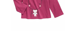 First Impressions Toddler Girl's Cotton Bunny & Bear T-Shirt Purple Size 4T