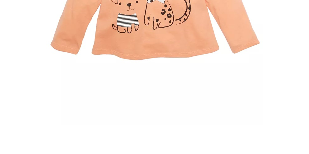 First Impressions Baby Girls Dog & Cat T-Shirt Orange Size 3-6 MOS