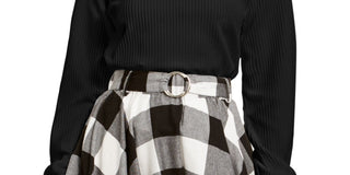 Bar III Women's Cozy Turtleneck Top Black Size Medium