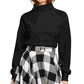 Bar III Women's Corduroy Long Sleeve Turtle Neck Blouse Top Black Size Small