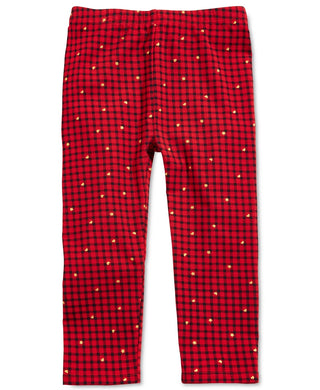 First Impressions Baby Girl's Check-Print Leggings Red Size 18 Months