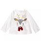 First Impressions Baby Girl's Reindeer Applique T-Shirt White Size 6-9MON