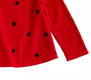 First Impressions Baby Girl's Dot-Print Velour Top Red Size 3-6 Months