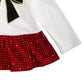 First Impressions Baby Girl's Bow Check Peplum T-Shirt White Size 12 Months
