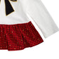 First Impressions Baby Girl's Bow Check Peplum T-Shirt White Size 6-9 Months