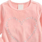 First Impressions Baby Girl's Heart-Print Velour Top Pink Size 24 Months