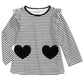 First Impressions Baby Girls Striped Hearts Cotton Tunic Black Size 24MOS