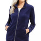 Karen Scott Women's Sport Velour Zip Jacket Black Size Small