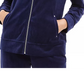 Karen Scott Women's Sport Velour Zip Jacket Black Size Small