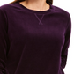 Karen Scott Women's Petite Velour Sweatshirt  Purple Size Petite Small