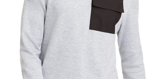 Alfani Men's Utility Pocket Crewneck Sweatshirt Dark Gray Size Medium