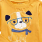 First Impressions Baby Boy's Cotton Smart Dog T-Shirt Gold Size 18 Months