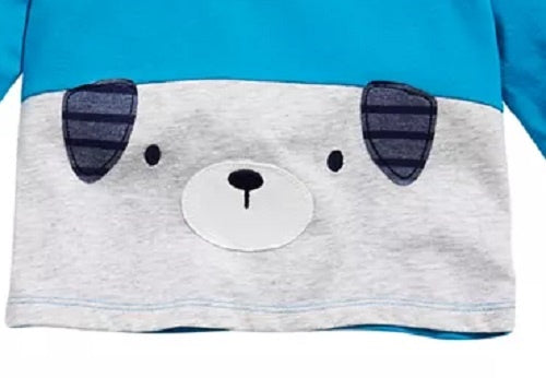 First Impressions Baby Boy's Cotton Colorblocked Puppy T-Shirt Blue Size 12 Months