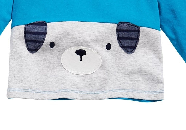 First Impressions Baby Boy's Cotton Colorblocked Puppy T-Shirt Blue Size 6-9 Months