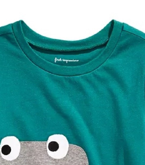 First Impressions Baby Boy's Cotton Dinosaur T-Shirt Dark Green Size 12 Months