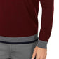 Tasso Elba Men's Merino Wool Blend V Neck Herringbone Sweater Wine Size XXX-Large