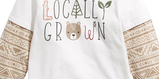 First Impressions Baby Boys Cotton Layered Look Locally Grown T-Shirt White Size 18MOS