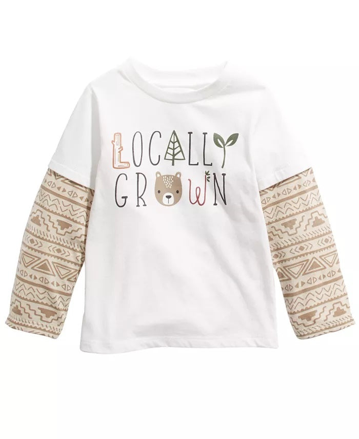 First Impressions Baby Boys Cotton Layered-Look Locally Grown T-Shirt White Size 12M