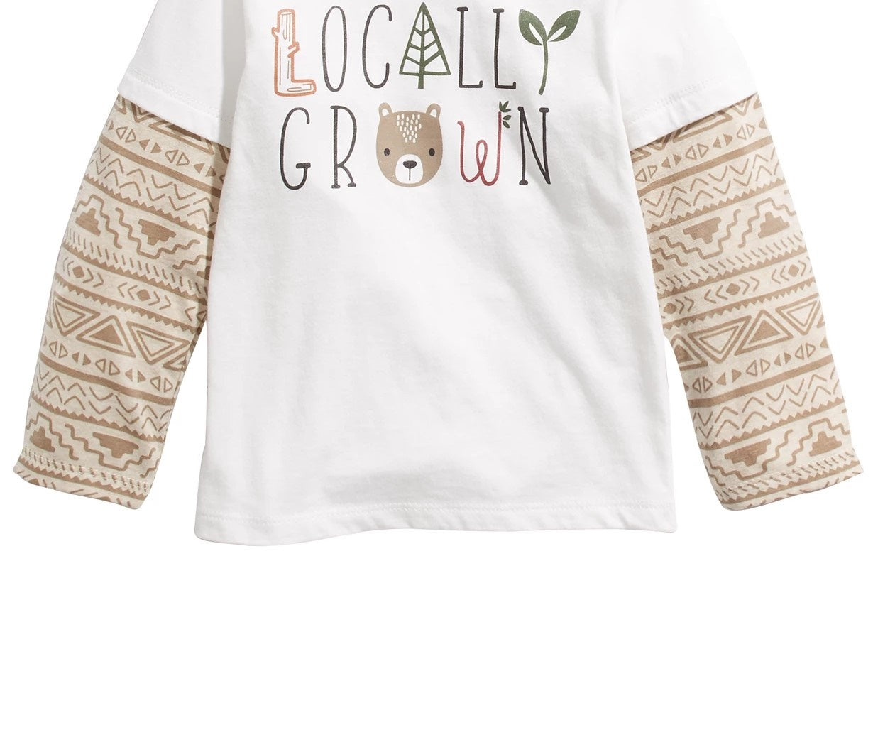First Impressions Baby Boys Cotton Layered-Look Locally Grown T-Shirt White Size 24M