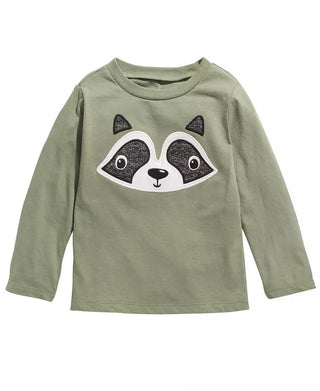 First Impressions Baby Boy's Cotton Long-Sleeve Raccoon T-Shirt Green Size 3-6 Months