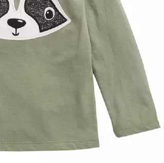 First Impressions Baby Boy's Cotton Long-Sleeve Raccoon T-Shirt Green Size 3-6 Months