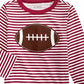 First Impressions Baby Boy's Cotton Striped Football T-Shirt  Red Size 18 Months