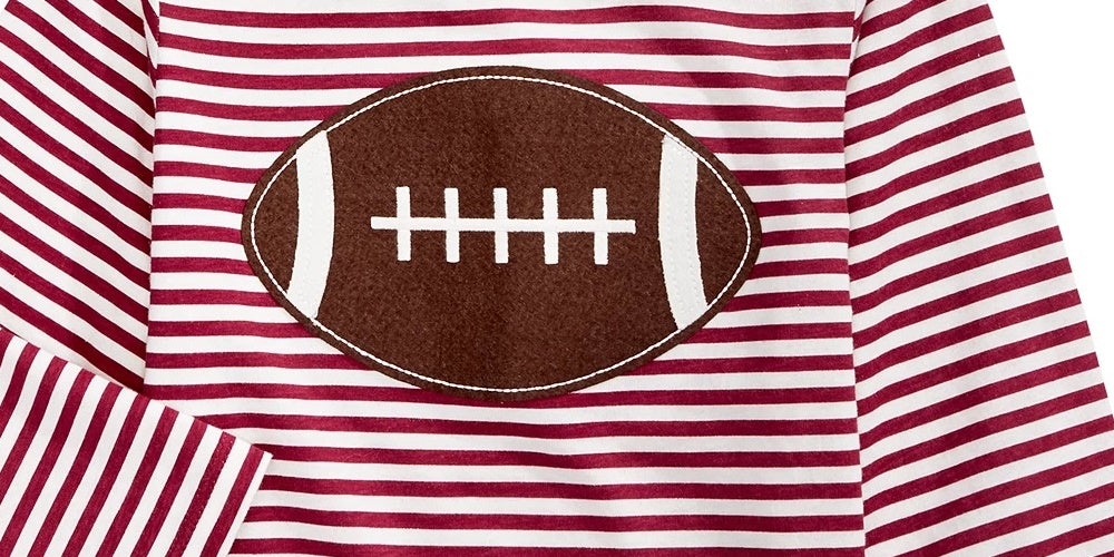 First Impressions Baby Boy's Cotton Striped Football T-Shirt Red Size 24 Months